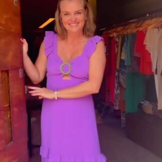 Vestido Lilás Babados